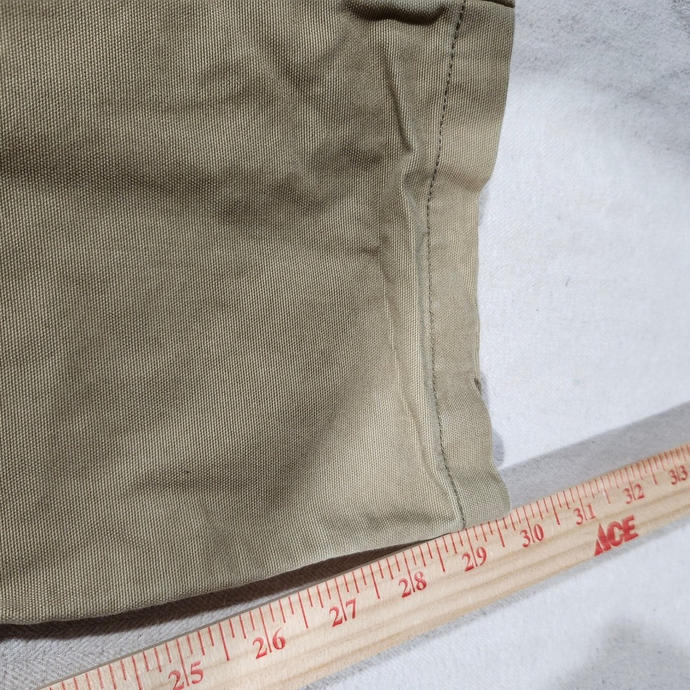 Eddie Bauer‎ Men Khaki Canvas Utility Work Pant 32x32 Tan Straight Leg Cotton - Picture 9 of 11